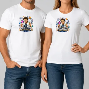 Anime Science Dad: Curiosity Never Rests — original design printed on a White T-Shirt